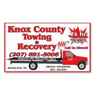 Knox County Towing AAA Business Card Template