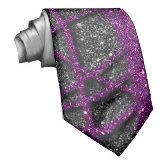 Image of black and purple stripe glitter neckties