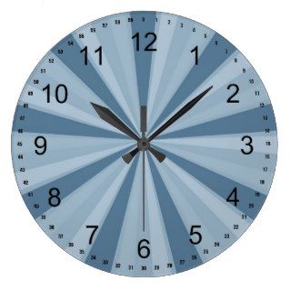 Blue Sunburst Clock