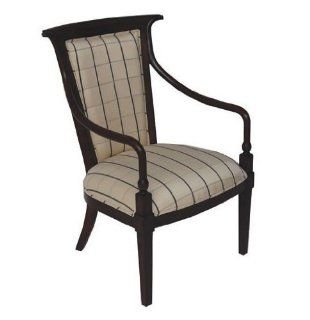 Edinburgh Traditional Wood Frame Accent Chair in Espresso Finish   Armchairs