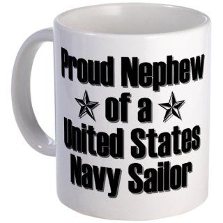  Proud Navy Nephew Star Mug   Standard Kitchen & Dining