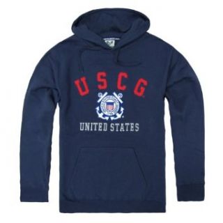 RD Genuine US Coast Guard Military Fleece Pullover Hoodies   Navy Blue   Large   at  Mens Clothing store