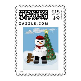 Snowman Christmas Stamps