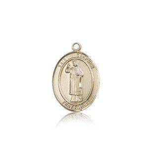 JewelsObsession's 14K Gold St. Stephen the Martyr Medal Pendants Jewelry