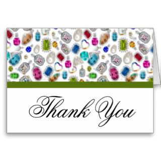 Jewels/Jewelry Thank You Greeting Card