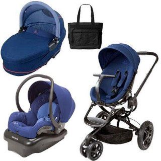 Quinny Moodd Stroller Travel System and Dreami Bassinet in Blue with Diaper Bag  Infant Car Seat Stroller Travel Systems  Baby