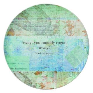Away, you mouldy rogue, away Shakespeare Insult Plates