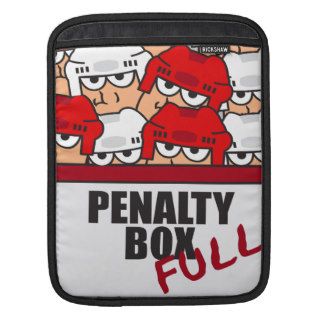 funny ice hockey full penalty box iPad sleeve