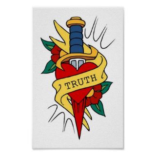 VIntage Truth Dagger Tattoo Print