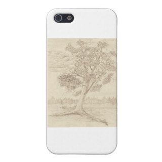 Tree design based on a pencil drawing covers for iPhone 5