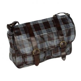[Classic Cool Plaid] Coffee Leatherette Handbag Shoulder Bag Satchel Bag Purse Shoes