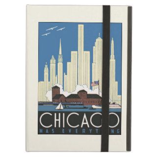 Vintage Travel Chicago Has Everything City Skyline iPad Case