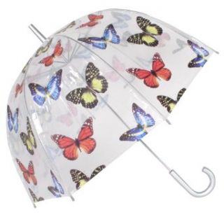  Capelli New York All Over Butterflies Print Ladies Manual Stick Dome Umbrella Multi Clothing