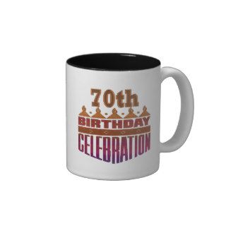 70th Birthday Celebration Gifts Mugs