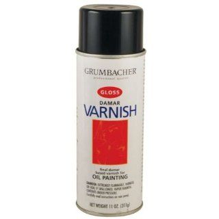 Grumbacher 545 11 Ounce Damar Varnish for Oil Painting, Gloss Spray Can
