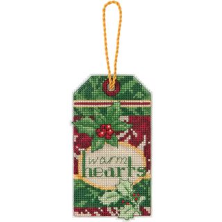 Susan Winget Warm Hearts Ornament Counted Cross Stitch Kit 2 3/4"X4 3/4" 14 Count Plastic Canvas Dimensions Cross Stitch Kits