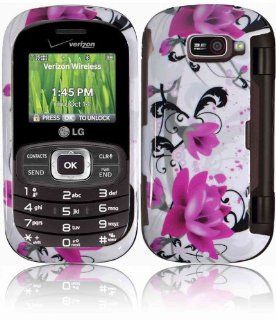 Purple Lily Hard Case Cover for LG Octane VN530 Cell Phones & Accessories