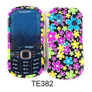 CELL PHONE CASE COVER FOR SAMSUNG INTENSITY II 2 U460 FLOWERS ON BLACK Cell Phones & Accessories