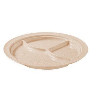 GET CP 531 S Sandstone 10" SuperMel Three Compartment Plate   12 / Case Dinner Plates Kitchen & Dining