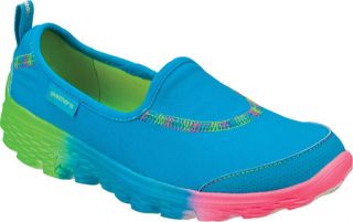 Girls Skechers Go Walk 2 Swooners   Blue/Multi Walking Shoes