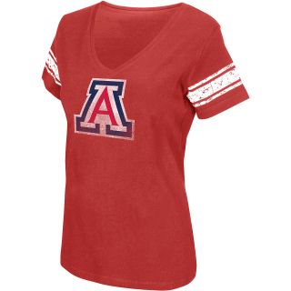 G III Womens Arizona Wildcats Football V Neck T Shirt   Size Medium, Red