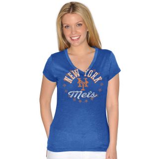 G III Womens New York Mets Lead Off V Neck T Shirt   Size Small