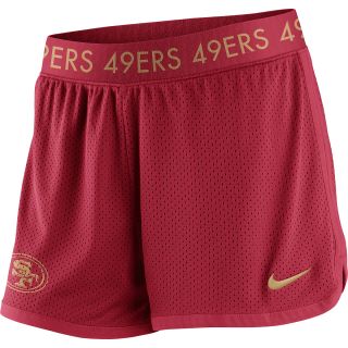 NIKE Womens San Francisco 49ers Ultimate Mesh Shorts   Size XS/Extra Small,