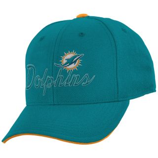 NFL Team Apparel Youth Miami Dolphins Structured Adjustable Cap   Size Youth