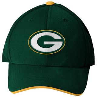 NFL Team Apparel Youth Green Bay Packers Basic Structured Adjustable Cap   Size