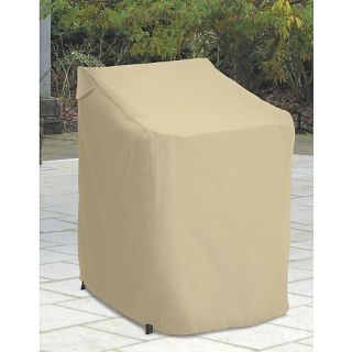 Classic Accessories Stackable Patio Chair Cover, Tan (58972)