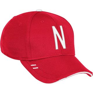 adidas Mens Nebraska Cornhuskers Coaches Structured Flex Cap   Size S/m
