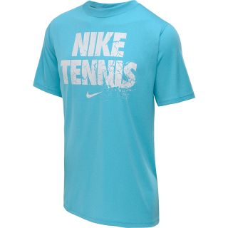 NIKE Mens Read Short Sleeve Tennis T Shirt   Size Large, Gamma Blue