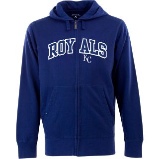 Antigua Mens Kansas City Royals Full Zip Hooded Applique Sweatshirt   Size
