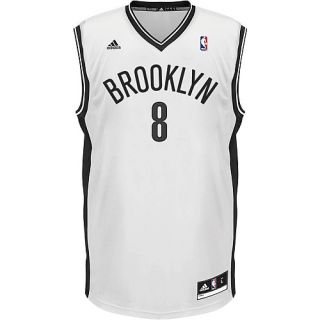adidas Mens Brooklyn Nets Deron Williams #8 White Replica Jersey   Size Large,