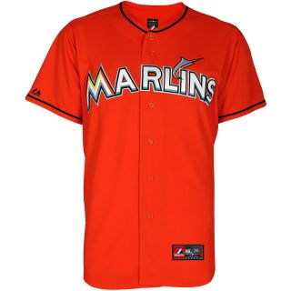 Majestic Athletic Miami Marlins Blank Replica Alternate Jersey   Size Large,