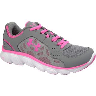 UNDER ARMOUR Womens Assert IV Running Shoes   Size 8, Grey/pink