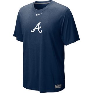 NIKE Mens Atlanta Braves AC Dri Fit Logo Legend Short Sleeve T Shirt   Size