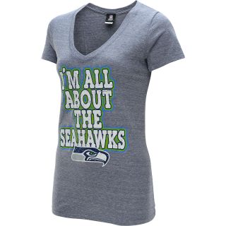 NEW ERA Womens Seattle Seahawks Im All About The Seahawks V Neck T Shirt  