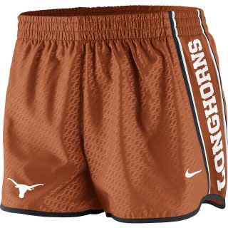 NIKE Womens Texas Longhorns Dri FIT Chainmaille Pacer Shorts   Size Medium,