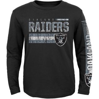 NFL Team Apparel Youth Oakland Raiders Rewind Forward Long Sleeve T Shirt  