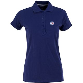 Antigua Womens Toronto Blue Jays Spark 100% Cotton Washed Jersey 6 Button Polo