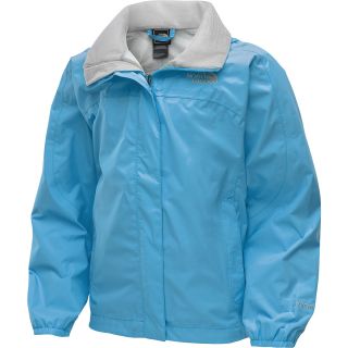 THE NORTH FACE Girls Resolve Rain Jacket   Size Small, Turquoise Blue