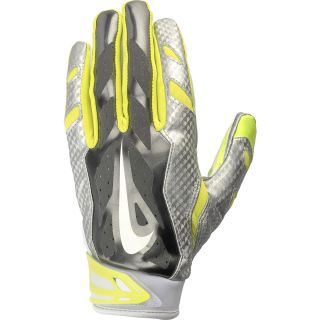 NIKE Adult Vapor Jet 3.0 Football Gloves   Size Xl, Silver/grey