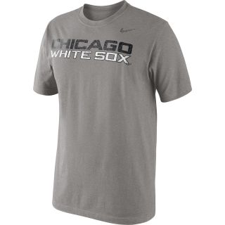 NIKE Mens Chicago White Sox Tri Blend Wordmark Logo T Shirt   Size Large,