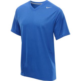 NIKE Mens Legend V Neck Short Sleeve T Shirt   Size Medium, Game Royal/grey
