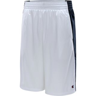 CHAMPION Mens Textured Dazzle Basketball Shorts   Size Large, White/navy