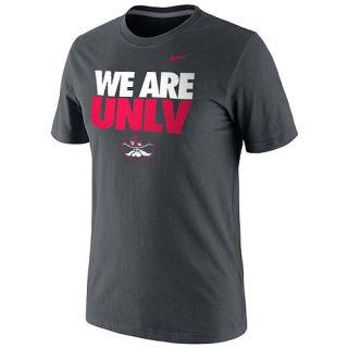 NIKE Mens UNLV Running Rebels We Are UNLV Classic Grey Short Sleeve T Shirt  