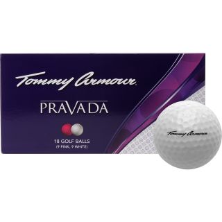 TOMMY ARMOUR Womens Pravada Golf Balls   18 Pack, White/pink