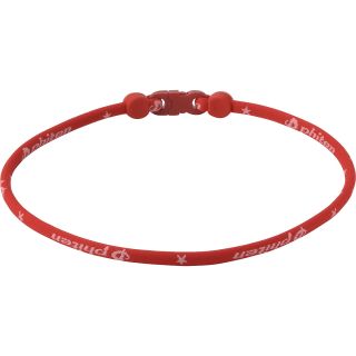 PHITEN Classic Titanium Necklace   Size 18, Red