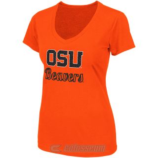 COLOSSEUM Womens Oregon State Beavers Vegas V Neck T Shirt   Size Small,